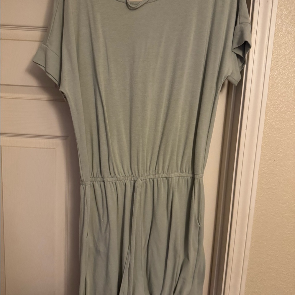 Casual Light Green Romper